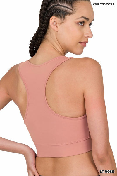 Light Rose Athletic Racerback Padded Bralette