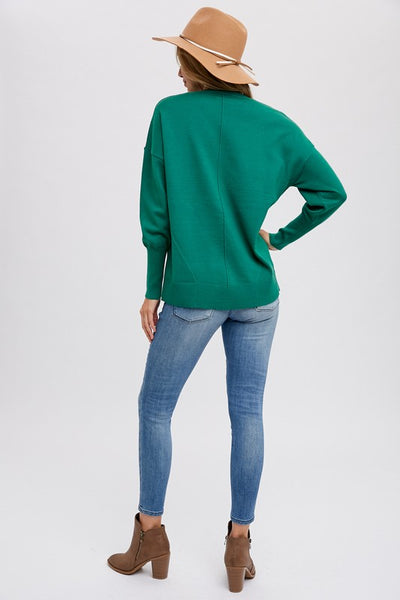 Forest Green Front Seam Sweater