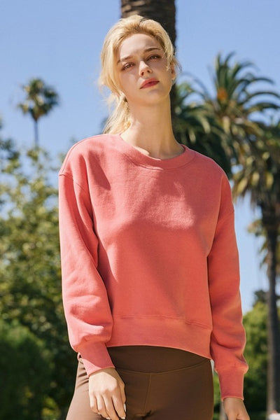 Salmon Everwarm Fleece Crewneck