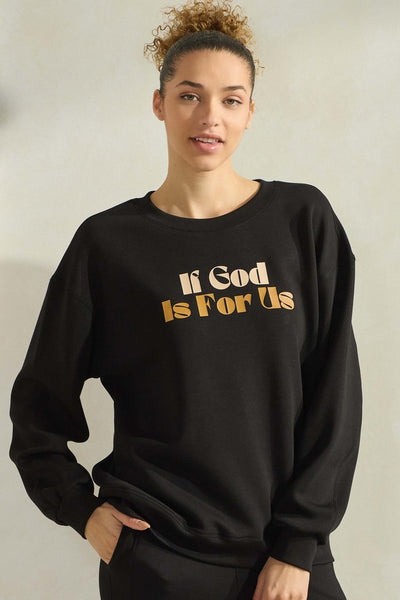 "If God Is For Us" Graphic Scuba Pullover
