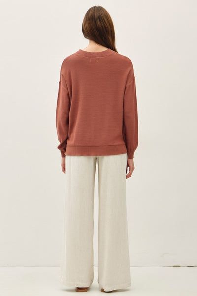 Brick Brown Cozy Sweater