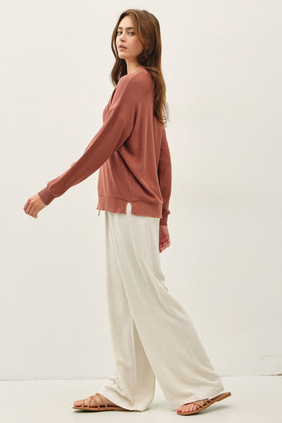 Brick Brown Cozy Sweater
