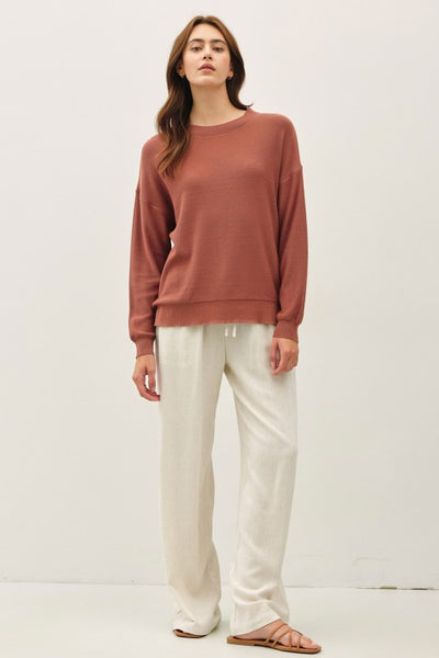 Brick Brown Cozy Sweater