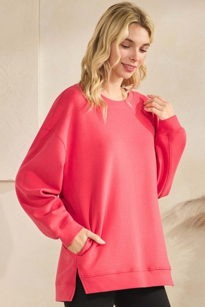 Winterberry Cotton Scuba Pocket Pullover