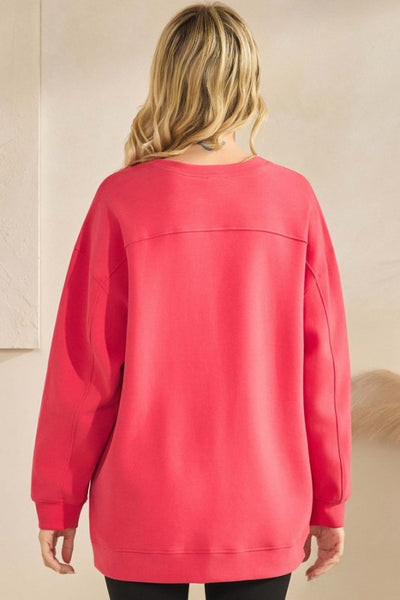 Winterberry Cotton Scuba Pocket Pullover