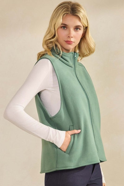 Sage Fleece Vest