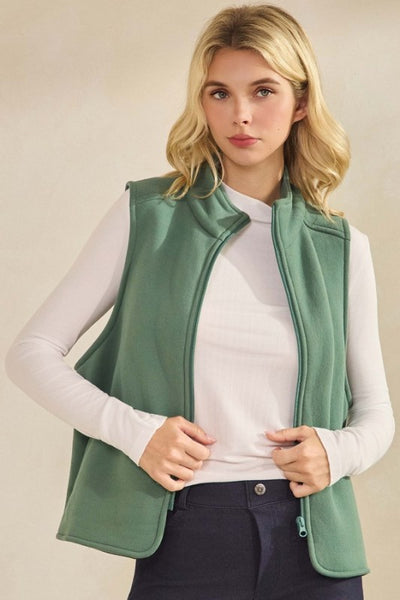 Sage Fleece Vest