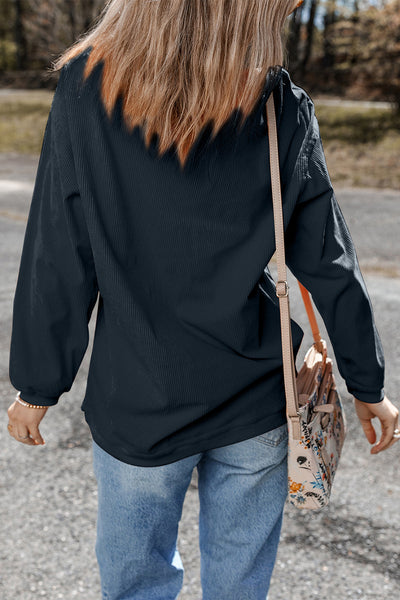 Corded Crew in Charcoal