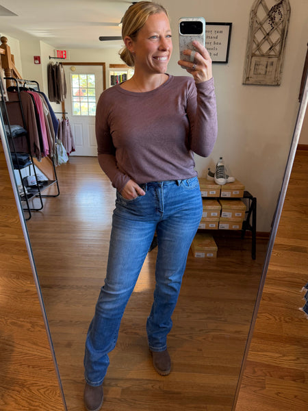 Mica High-Rise Tummy Tuck Slim Straight Jeans