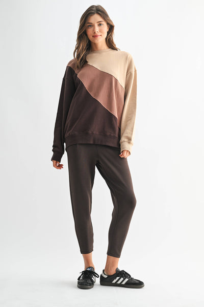 Espresso Color Fade Stripe Sweater