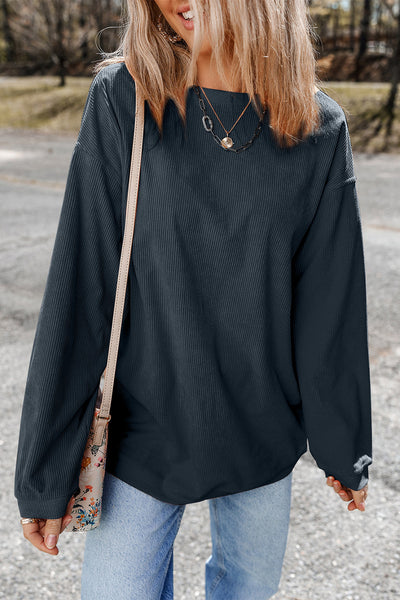 Corded Crew in Charcoal