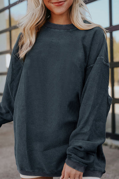 Corded Crew in Charcoal