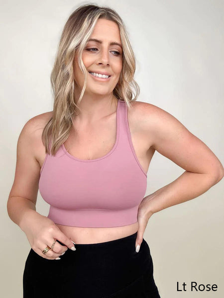 Light Rose Athletic Racerback Padded Bralette