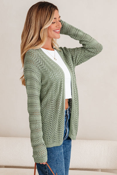 Sage Scalloped Edge Cardigan