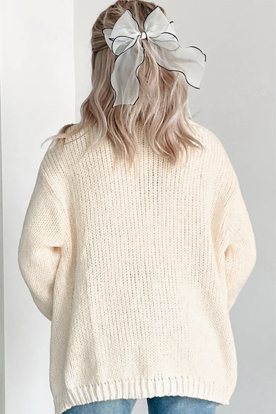 Chunky Pumpkin Open Front Cardigan