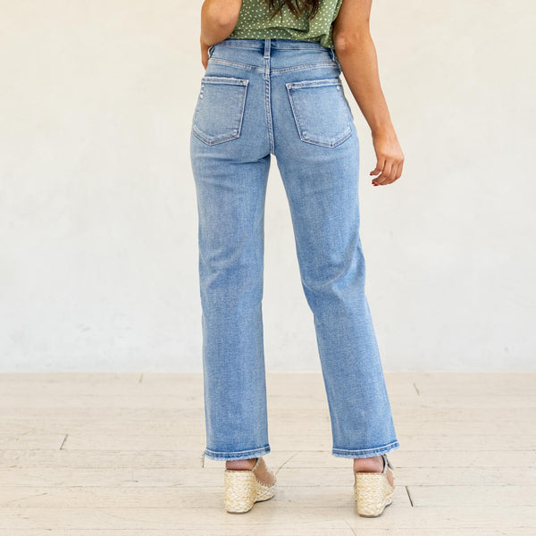 Lovervet Hadley High-Rise Ankle Slim Wide Jeans