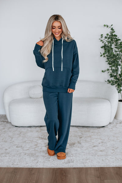 Midnight Navy Cloud Walk Pullover Fleece Hoodie