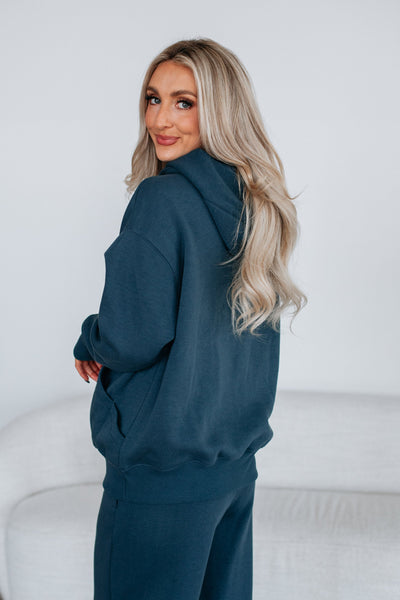 Midnight Navy Cloud Walk Pullover Fleece Hoodie