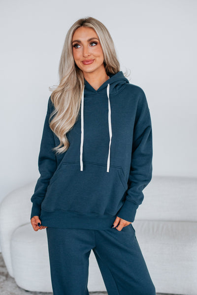 Midnight Navy Cloud Walk Pullover Fleece Hoodie