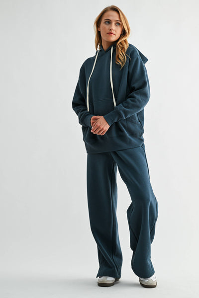 Midnight Navy Cloud Walk Pullover Fleece Hoodie