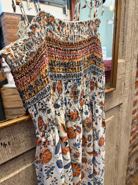 Floral Smocked Top Maxi Dress