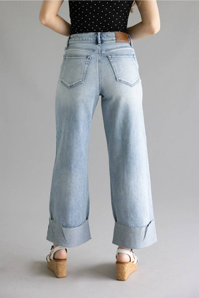 Risen Allie Slouchy Cropped Wide Leg Jeans