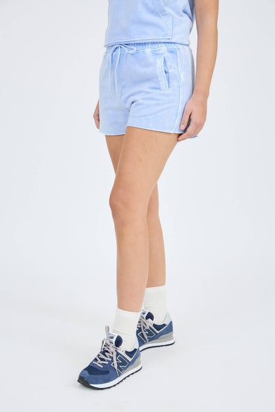 Light Blue Mineral Wash Lounge Shorts