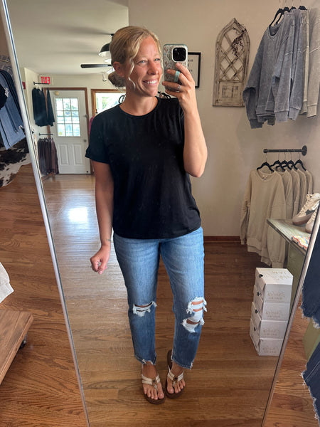 Black Lightweight Modal Basic Tee