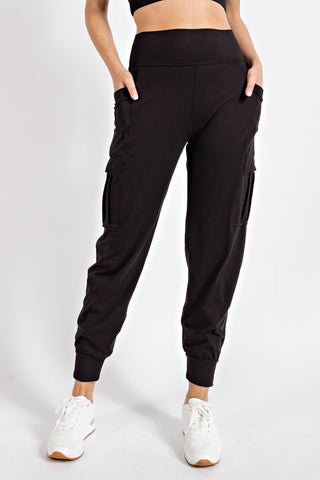 Butter Joggers With Pockets in Black