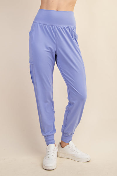 Butter Joggers With Pockets in Blue Hyacinth