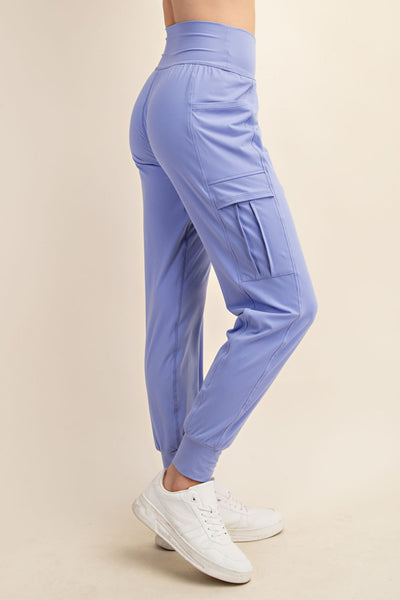 Butter Joggers With Pockets in Blue Hyacinth