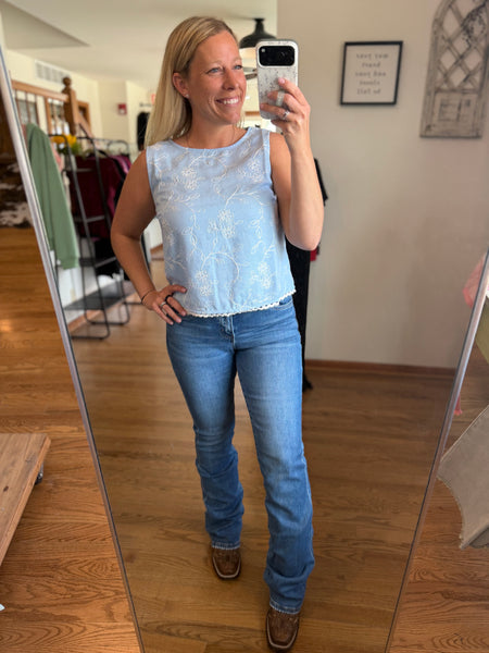 Lovervet Mid-Rise Seamless Bootcut Jeans