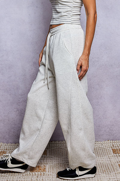 Heather Grey Relaxed Fit Drawstring Sweatpants