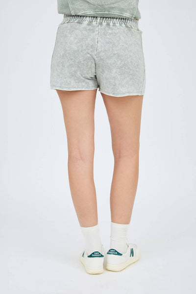 Moss Mineral Wash Lounge Shorts