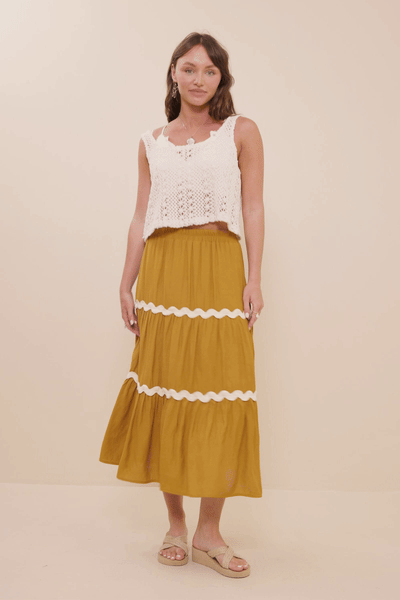 Ivory Crochet Knit Cropped Tank