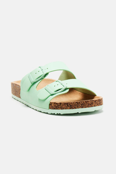 Audrina Buckle Sandals in Mint