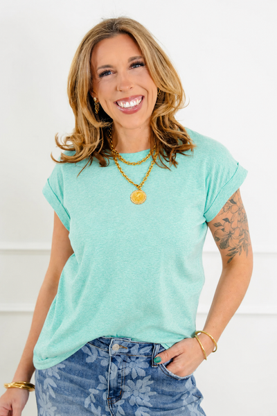 Shoreline Cuffed Sleeve Tee - More Colors!