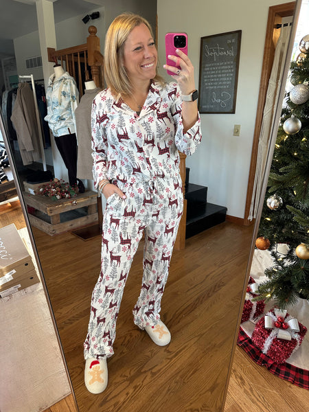 White Christmas Pajama Set * DOORBUSTER FINAL SALE *