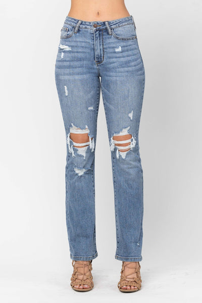 Judy Blue Distressed Bootcut Jeans