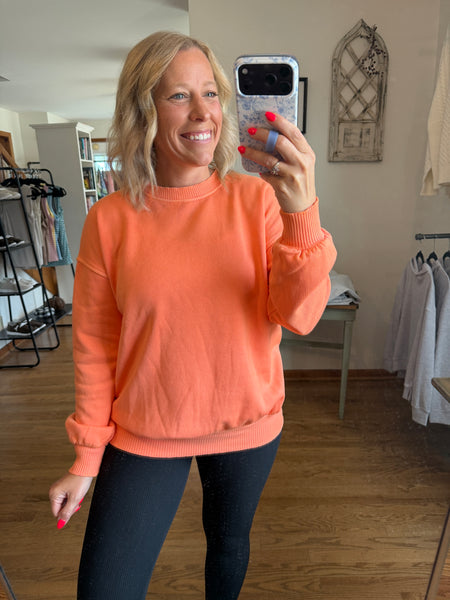 Coral Fleece Oversized Pullover