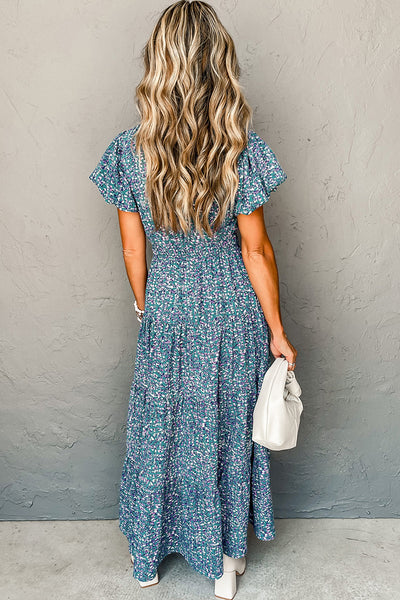 Blue Floral Maxi Dress