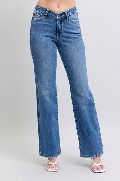 Judy Blue V-Front Vintage Wash Straight Fit
