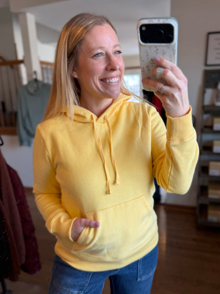 Banana Cream Long Sleeve Pullover Hoodie