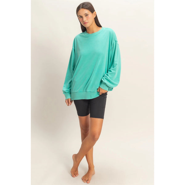 Turquoise Waters Mineral Washed Sweatshirt