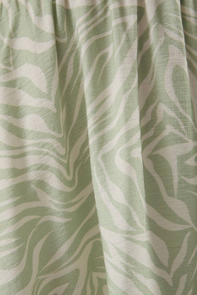Sage & White Abstract Sleeveless Dress