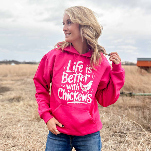 Life is Better with Chickens Graphic Hoodie