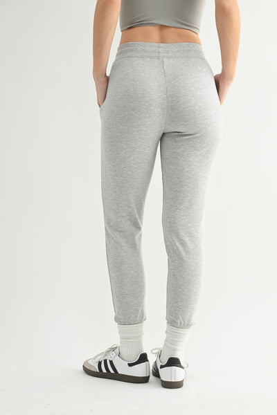 Heather Grey French Terry Cuffed Skinny Joggers