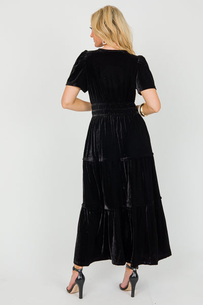 Black Velvet Maxi Dress