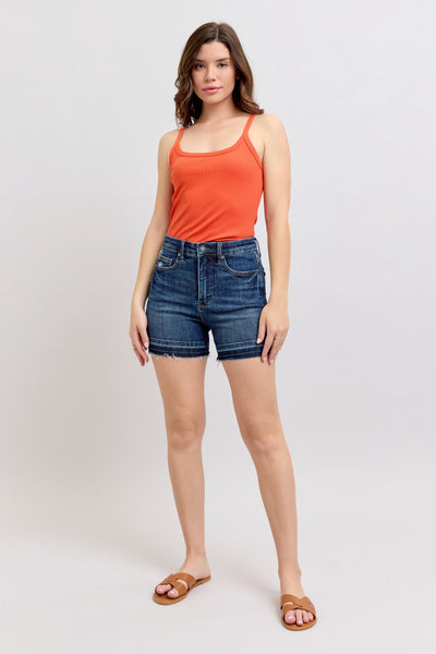 Judy Blue Tummy Control Released Hem Shorts