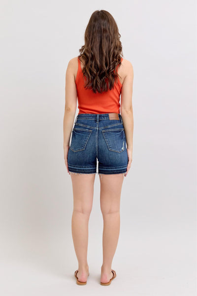 Judy Blue Tummy Control Released Hem Shorts